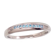 Sterling Silver Cubic Zirconia Ring “Shining Path IV”