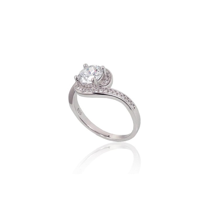 Sterling Silver Cubic Zirconia Ring “Comet”