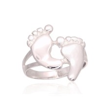 Sterling Silver Ring “Traces in the Sand”