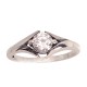 Sterling Silver Cubic Zirconia Ring “Hearts and Arrows X”