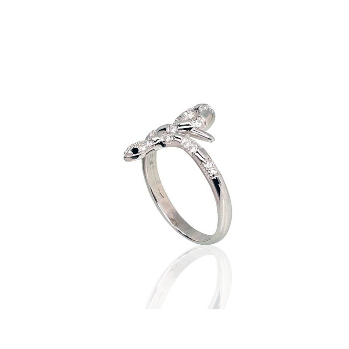 Sterling Silver Cubic Zirconia Ring “Snake”