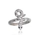 Sterling Silver Cubic Zirconia Ring “Snake”