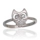 Hõbesõrmus tsirkoonidega „Owl“