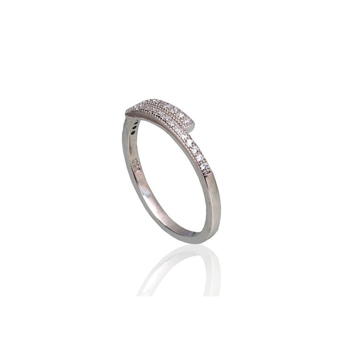 Sterling Silver Cubic Zirconia Ring “Camellia”