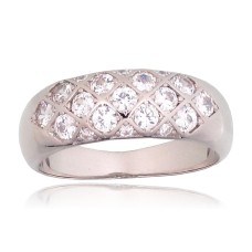 Sterling Silver Cubic Zirconia Ring “Roxana XX”