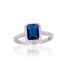 Sterling Silver Cubic Zirconia Ring “Lourdes”