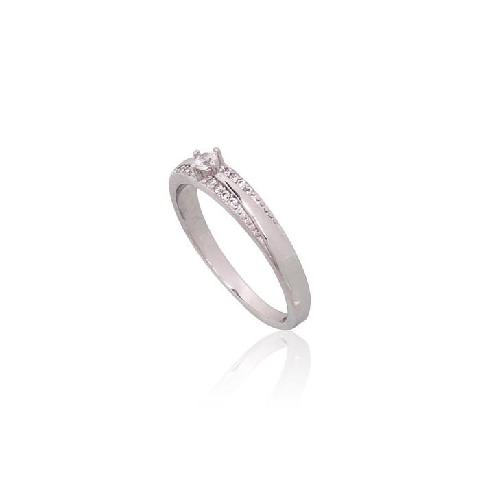 Hõbesõrmus tsirkoonidega „Crystal Whisper“