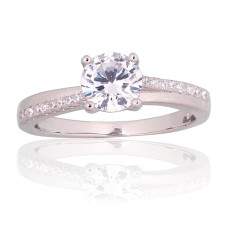 Sterling Silver Cubic Zirconia Ring “Junona XVI”