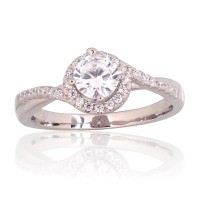 Sterling Silver Cubic Zirconia Ring “Junona XV”