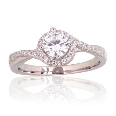 Sterling Silver Cubic Zirconia Ring “Junona XV”