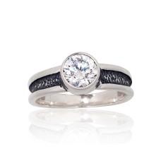 Sterling Silver Cubic Zirconia Ring “Gothic”