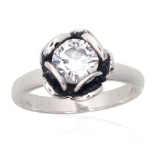 Sterling Silver Cubic Zirconia Ring “Frozen Dew”
