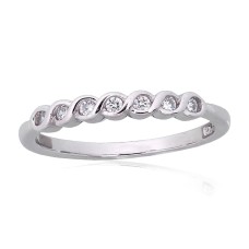 Sterling Silver Cubic Zirconia Ring “Aurora Braid”
