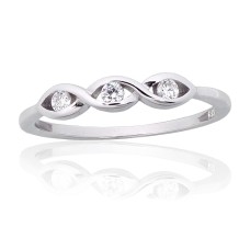 Sterling Silver Cubic Zirconia Ring “Trio”