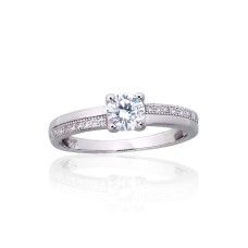 Sterling Silver Cubic Zirconia Ring “Junona X”