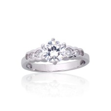 Sterling Silver Cubic Zirconia Ring “Frozen Light”