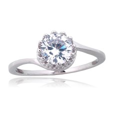 Sterling Silver Cubic Zirconia Ring “Splendor III”