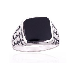 Men's Sterling Silver Onyx Ring “Maximilian”