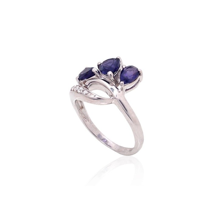 Sterling Silver Cubic Zirconia and Amethyst Ring “Amethyst Tale”