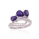 Sterling Silver Cubic Zirconia and Amethyst Ring “Amethyst Tale”
