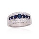 Sterling Silver Cubic Zirconia and Sapphire Ring “Sultan”