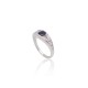 Sterling Silver Cubic Zirconia and Sapphire Ring “Aida”