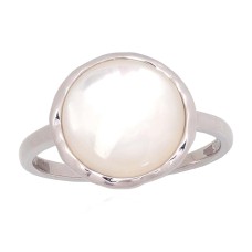 Sterling Silver Mother of Pearl Ring “Pearl Moon”