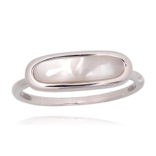Sterling Silver Mother of Pearl Ring “Opaline Dawn”
