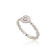 Sterling Silver Cubic Zirconia and Mother of Pearl Ring “Orbita II”