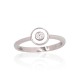 Sterling Silver Cubic Zirconia and Mother of Pearl Ring “Orbita II”