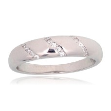 Sterling Silver Cubic Zirconia Ring “Crystal Path XIII”