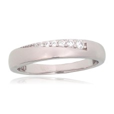 Sterling Silver Cubic Zirconia Ring “Shining Path II”