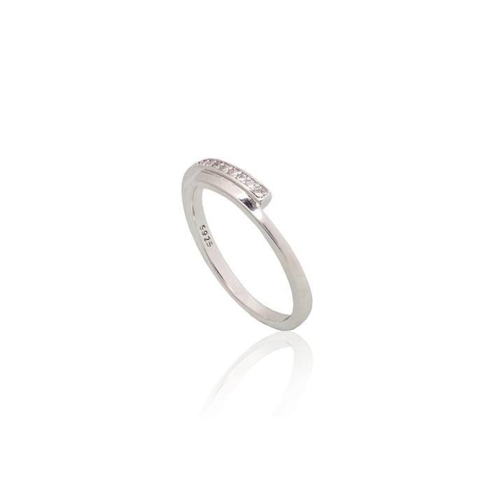 Sterling Silver Cubic Zirconia Ring “Crystal Path VI”