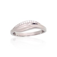 Sterling Silver Cubic Zirconia Ring “Crystal Path III”