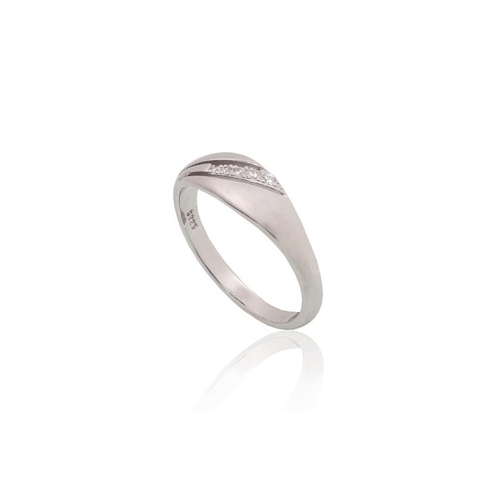 Sterling Silver Cubic Zirconia Ring “Tokyo V”