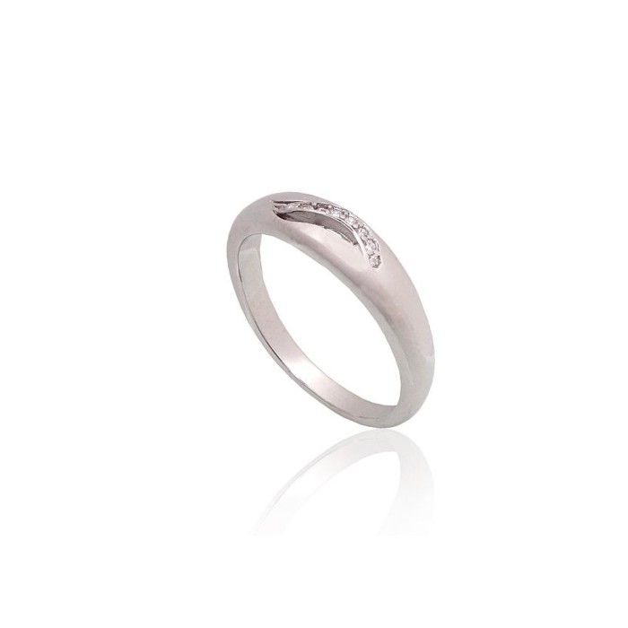 Sterling Silver Cubic Zirconia Ring “Crystal Path”