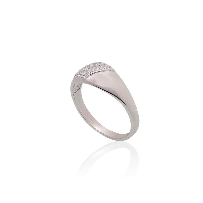 Sterling Silver Cubic Zirconia Ring “Crystal Path II”