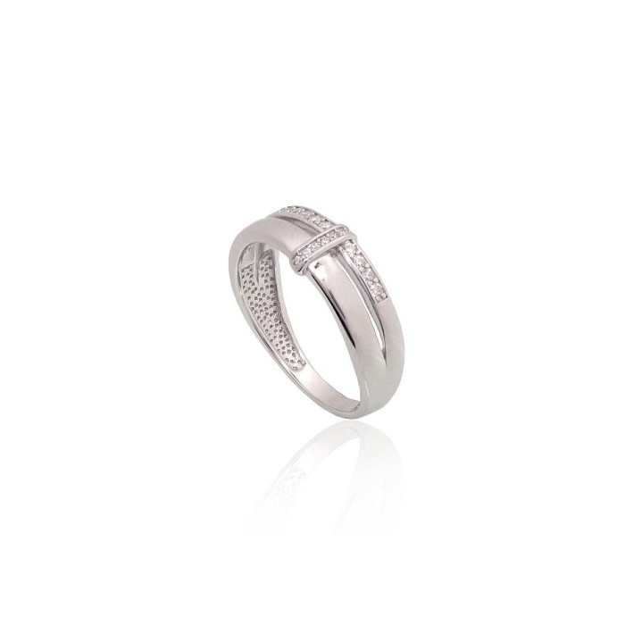 Sterling Silver Cubic Zirconia Ring “Shining Path”