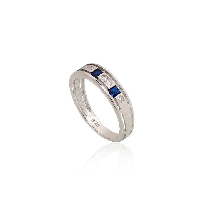 Sterling Silver Cubic Zirconia Ring “Mosaic”