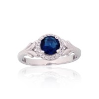 Sterling Silver Cubic Zirconia Ring “Hearts and Arrows IX”