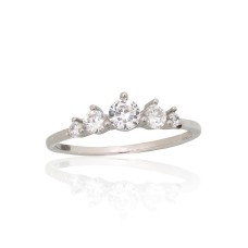 Sterling Silver Cubic Zirconia Ring “Star Parade”