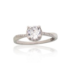 Sterling Silver Cubic Zirconia Ring “Junona IX”