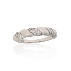 Sterling Silver Cubic Zirconia Ring “Louisa IX”