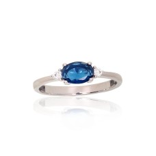 Sterling Silver Cubic Zirconia Ring “Silver Mist II”
