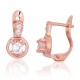 Children's 925 Sterling Silver Cubic Zirconia Earrings “Stardust Circle III”