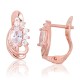 925 Sterling Silver Cubic Zirconia Earrings “Arabesque”