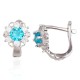 925 Sterling Silver Cubic Zirconia Earrings “Petal Waltz II”
