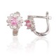 925 Sterling Silver Cubic Zirconia Earrings “Petal Waltz”