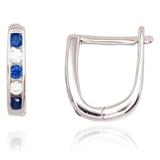 Children's 925 Sterling Silver Cubic Zirconia Earrings “Confetti VII”