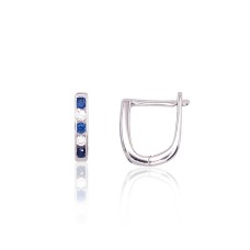 Children's 925 Sterling Silver Cubic Zirconia Earrings “Confetti VII”